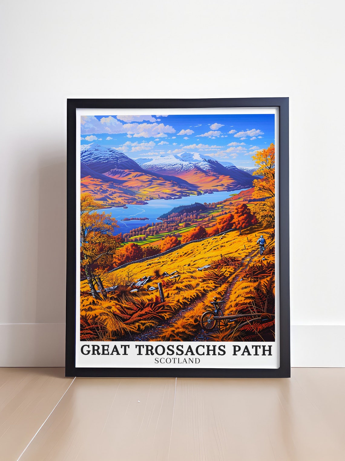 Great Trossachs Path Scotland Autumn Cycling Loch Katrine Poster - Image 4