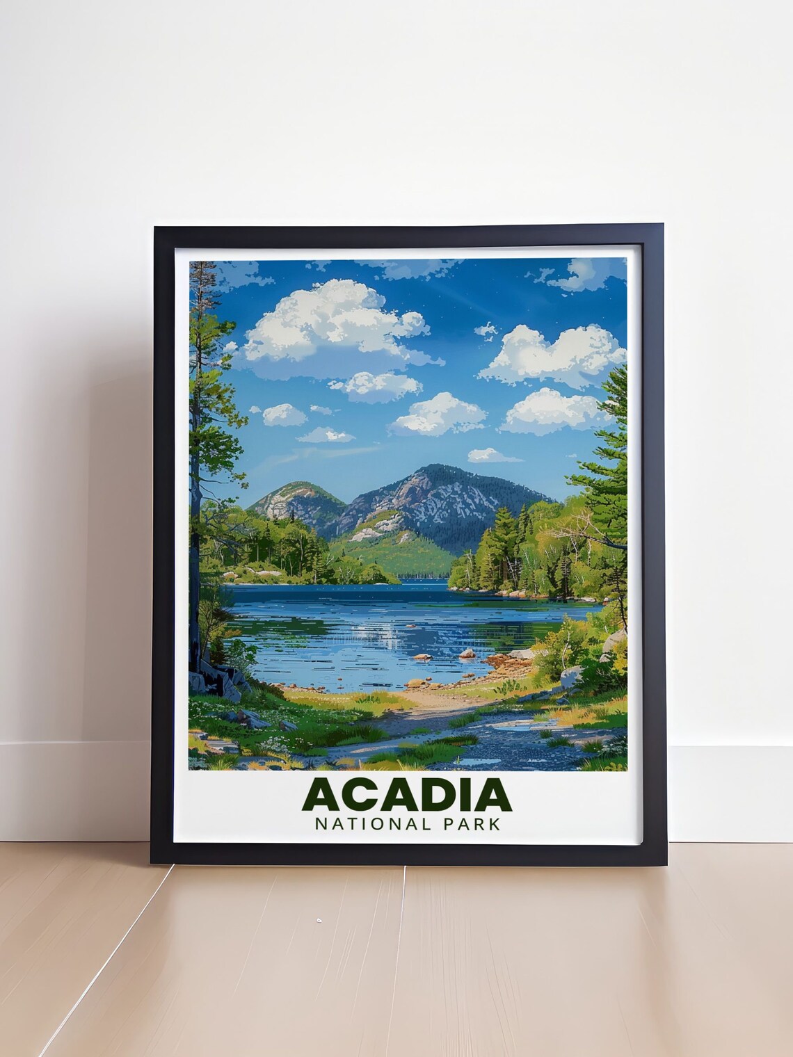 Acadia National Park Jordan Pond Mountain Lake Maine Vista Poster - Image 4