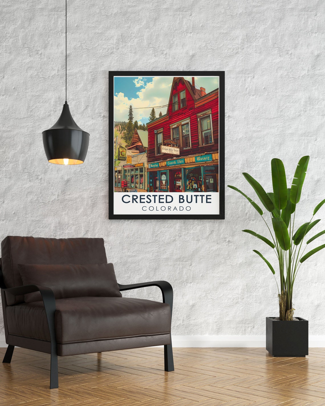 Crested Butte Colorado Historic Downtown Red Storefronts Poster - Image 3