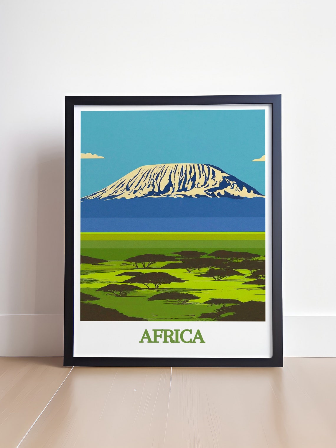 Mount Kilimanjaro Snow Capped Peak Africa Safari Travel Poster - Image 4