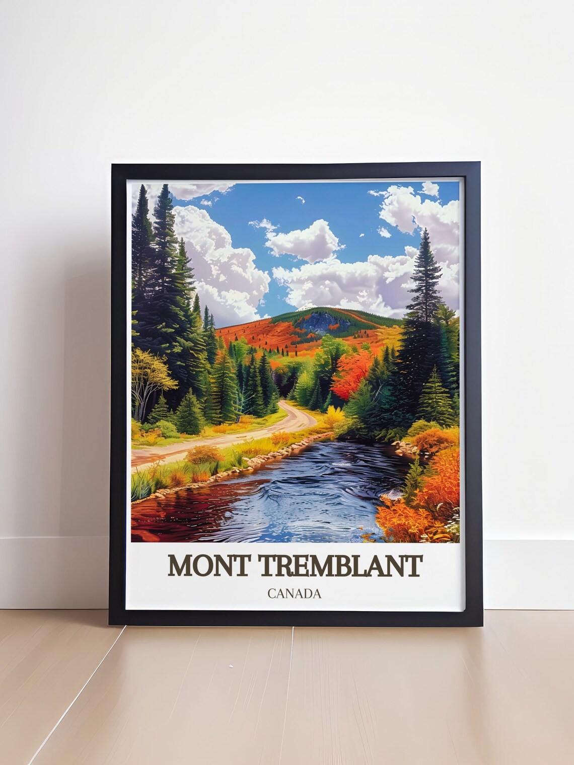Mont Tremblant Canada Autumn Forest Mountain Lake Scenic Travel Poster - Image 4