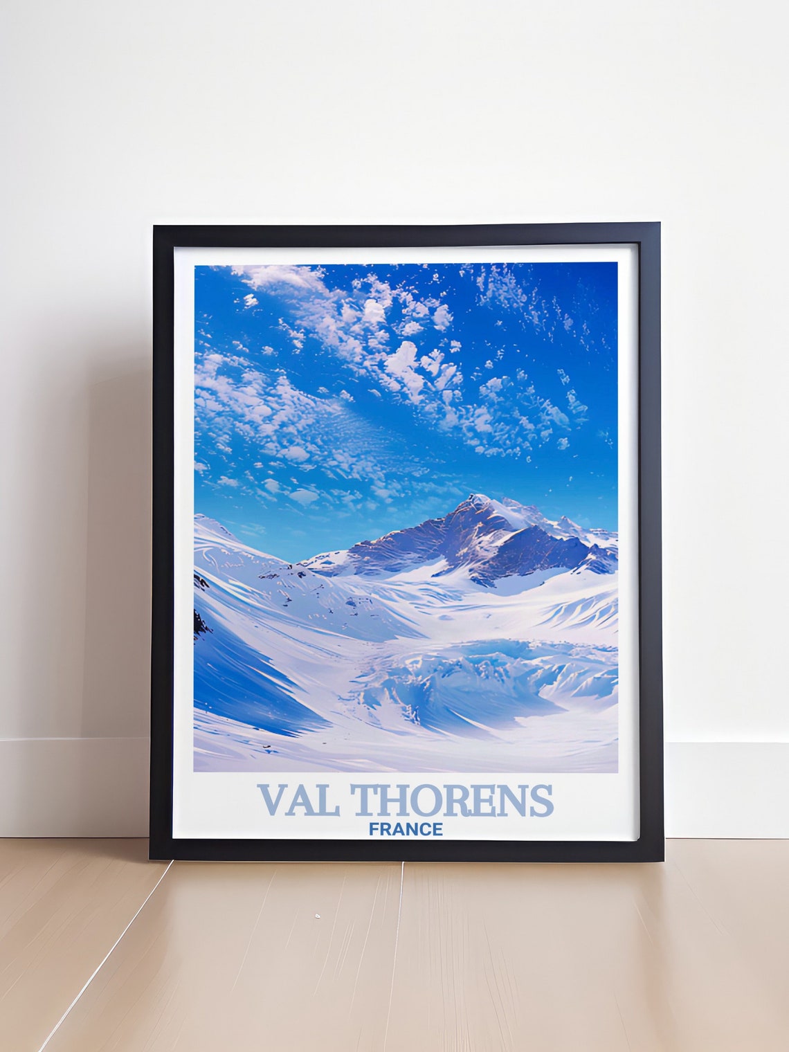 Val Thorens France Glacier de Peclet Snowy Peaks Travel Poster - Image 4