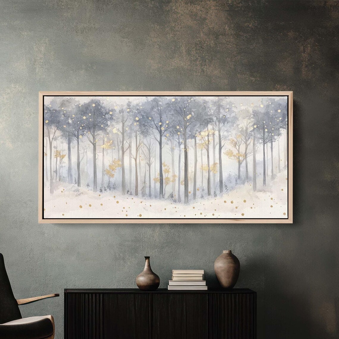 Aspen Trees - Winter Scene Art Print