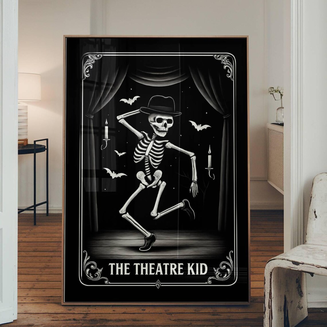 The Theatre Kid Skeleton Dancer Tarot Style Halloween Poster