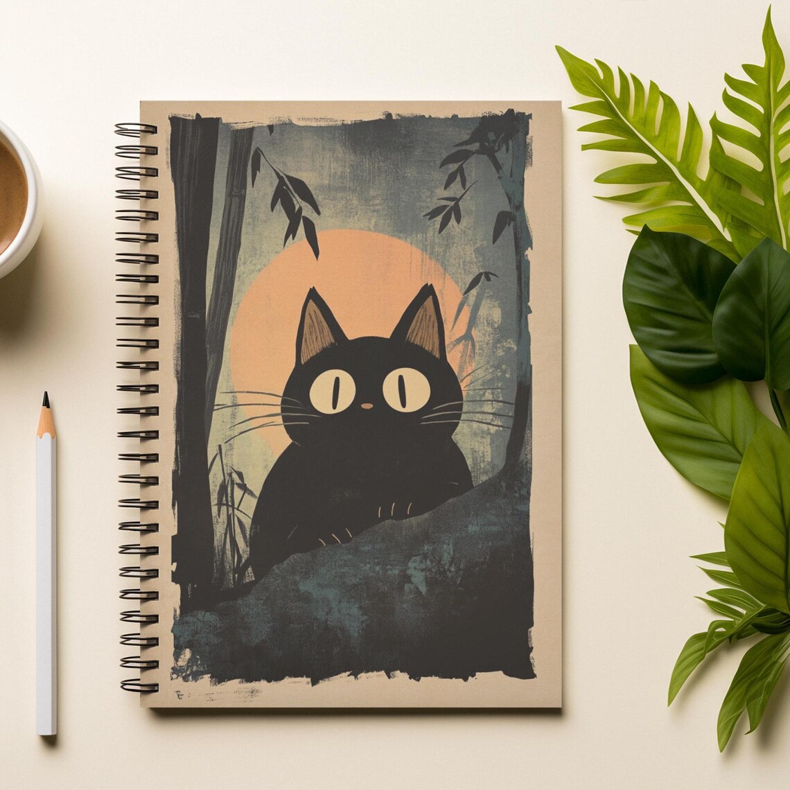 Charming Cat Halloween Journal Gift for Lovers