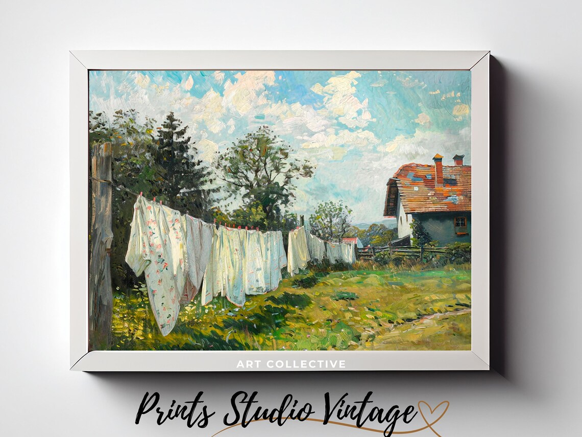 Laundry Art - Farmhouse Laundry Room Garden Scenery - Image 2