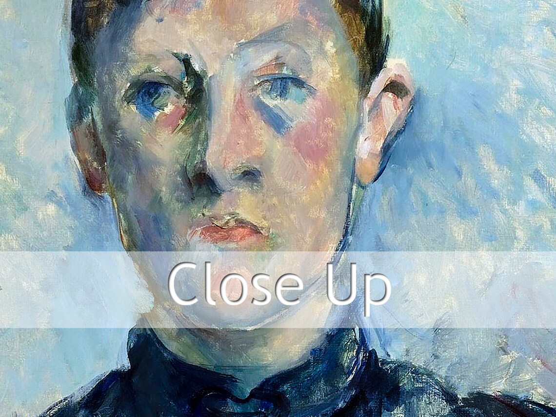 Paul Cezanne Portrait of Madame Cezanne 1890 Blue Dress Poster - Image 2