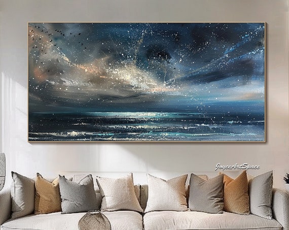 Abstract Oil Paintings On Textured Wall Art Large Living Room Wall Art Custom Painting Landscape Oil Painting 3d Starry Sky Wall Art