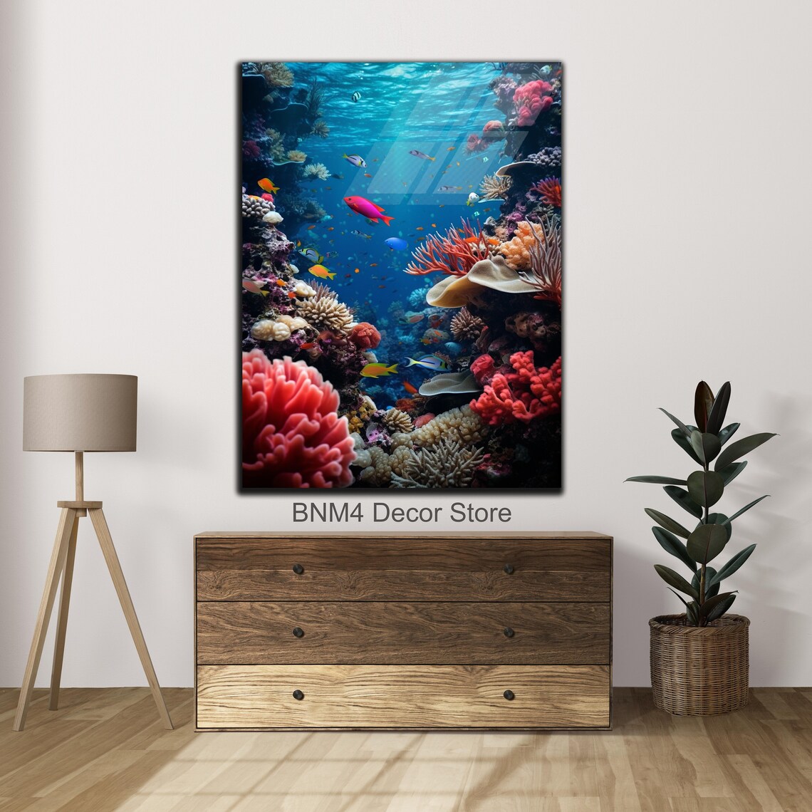 Under Sea Aquarium Fish Art Print, Ocean Decor