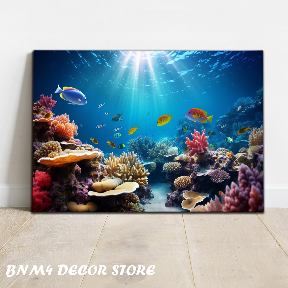 Under Sea Fish Aquarium Wall Art Print, Ocean Decor