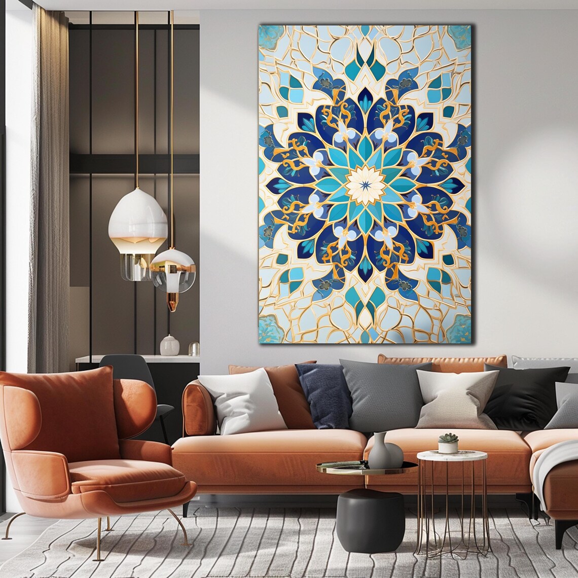 Turkish Patterned Glass Islamic Wall Art Print