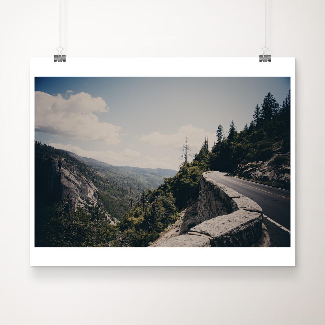 Yosemite National Park Winding Mountain Road Scenic Drive Poster