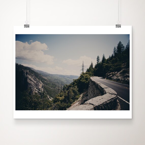 Yosemite National Park Winding Mountain Road Scenic Drive Poster