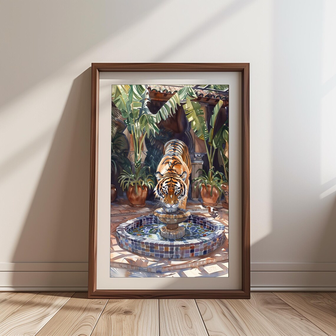 Tiger In Riad Art Print Maximalist Jungle Wall For Boho Bedroom Decor Eclectic Unframed Poster Unique Gift Her