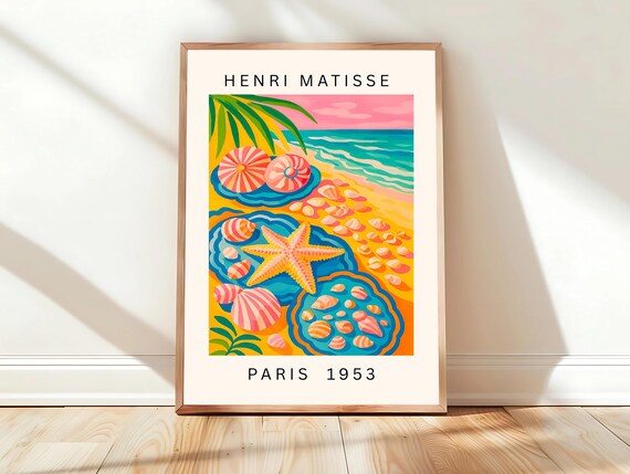 Starfish Poster Beachy Decor Seaside Holiday Coastal Cowgirl Print Beach Wall Art