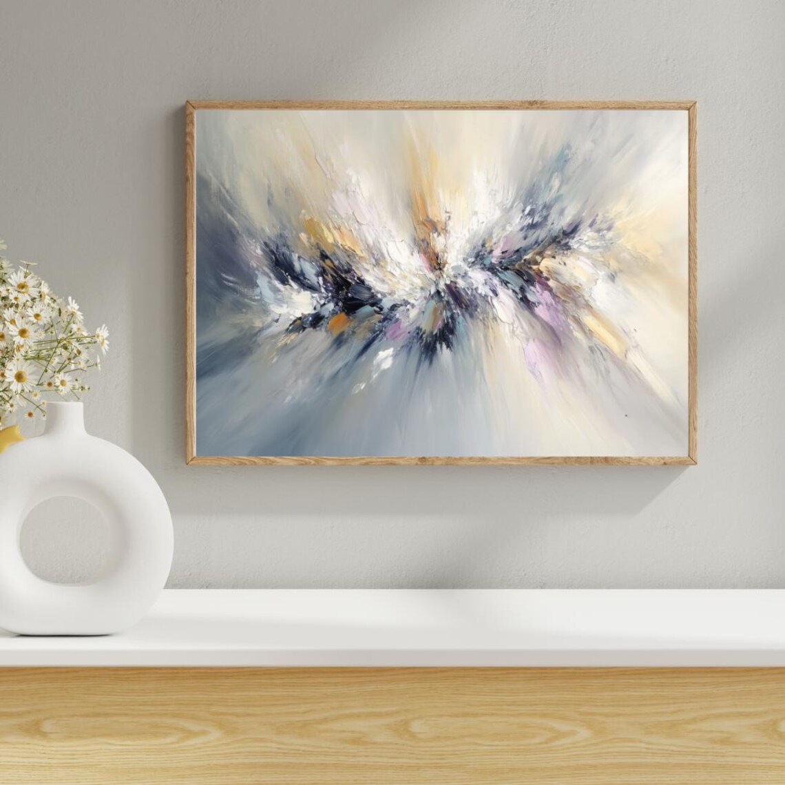Whispers Of Light Neutral Abstract Floral Art Print - Image 5