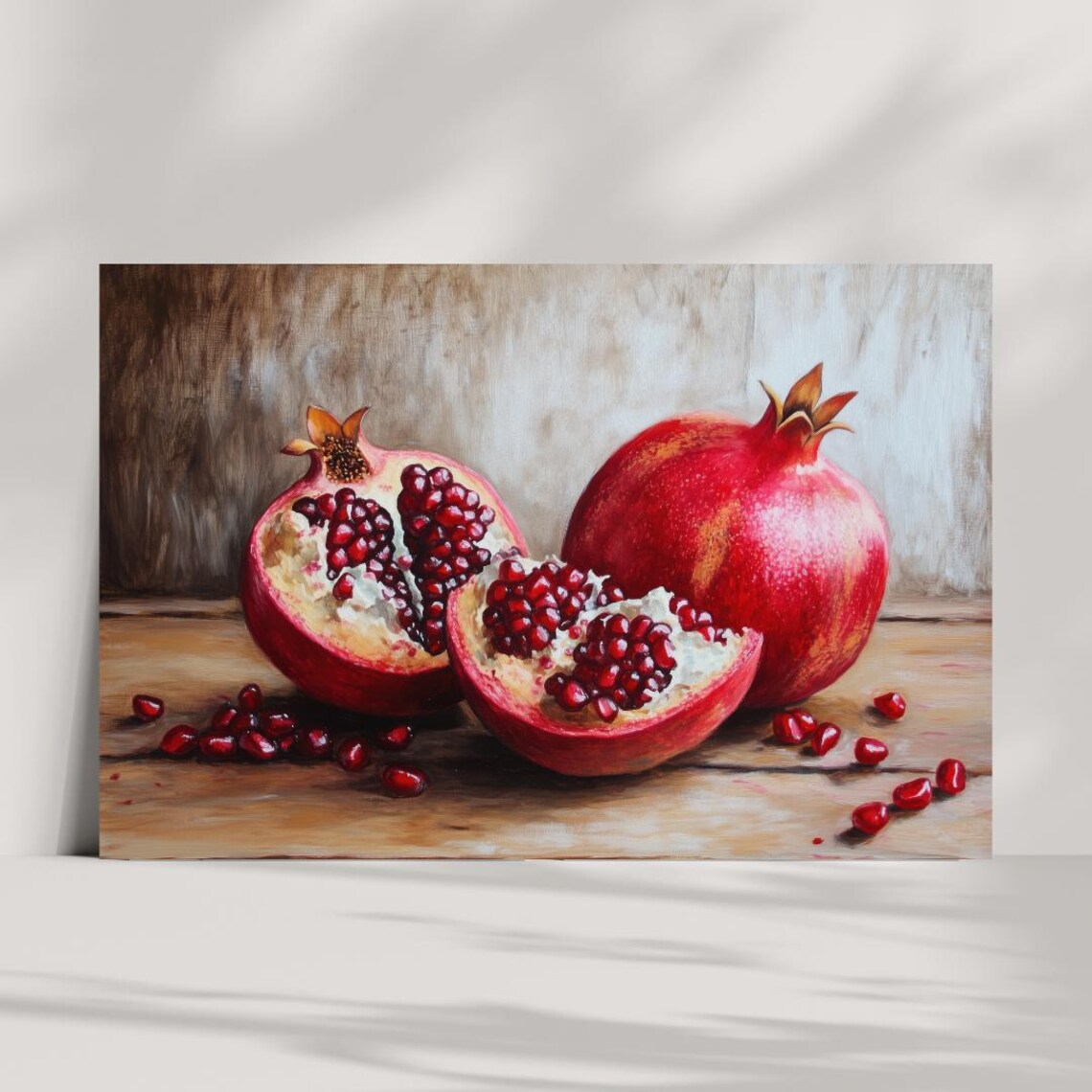 Pomegranate Still Life, Realistic Fruit Art Print - Image 5