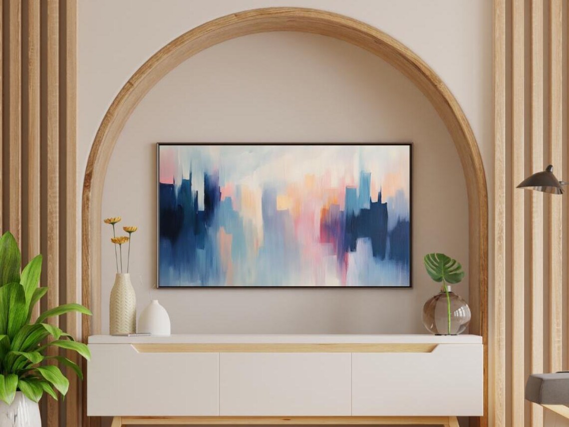 Soft Pastel Abstract Minimalist Modern Art Print - Image 3