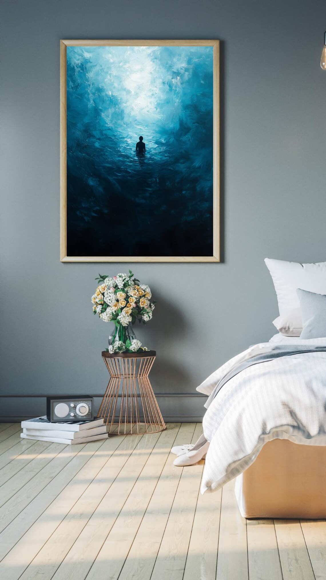 Alone In The Deep, Moody Abstract Ocean Art - Image 3