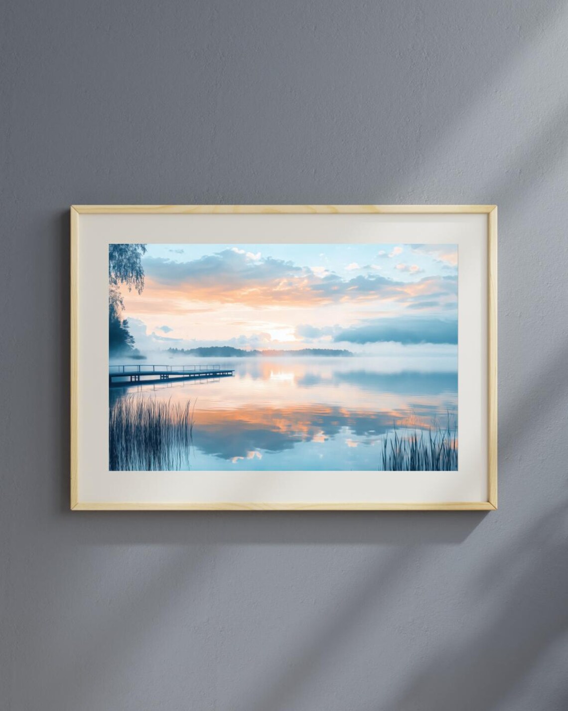 Still Waters Serene Lake Reflection Art Print - Image 4