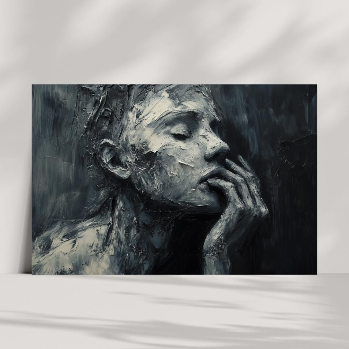 Inward Abstract Emotional Portrait, Textured Woman - Image 4