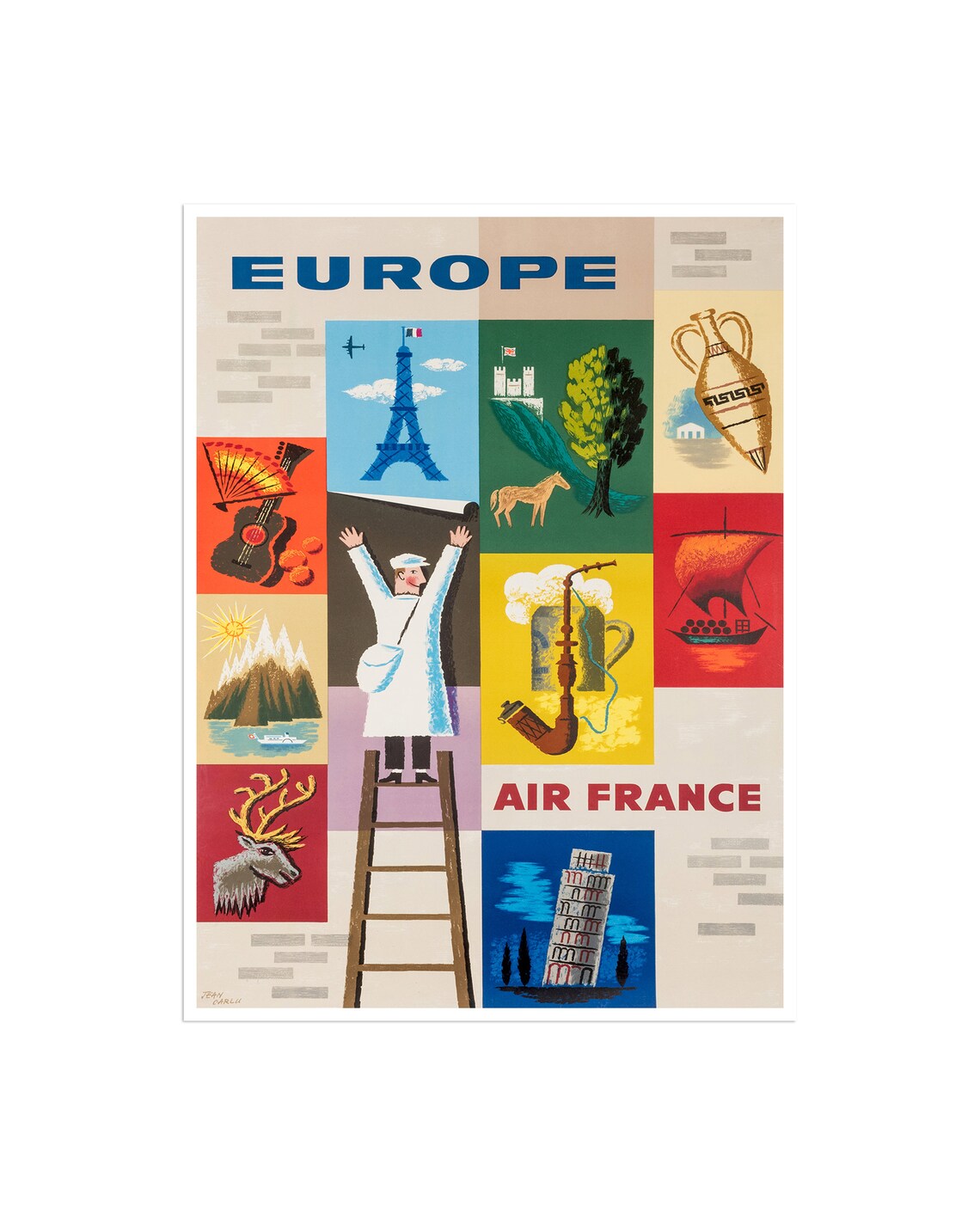 Europe Travel Poster, European Travel Art Print