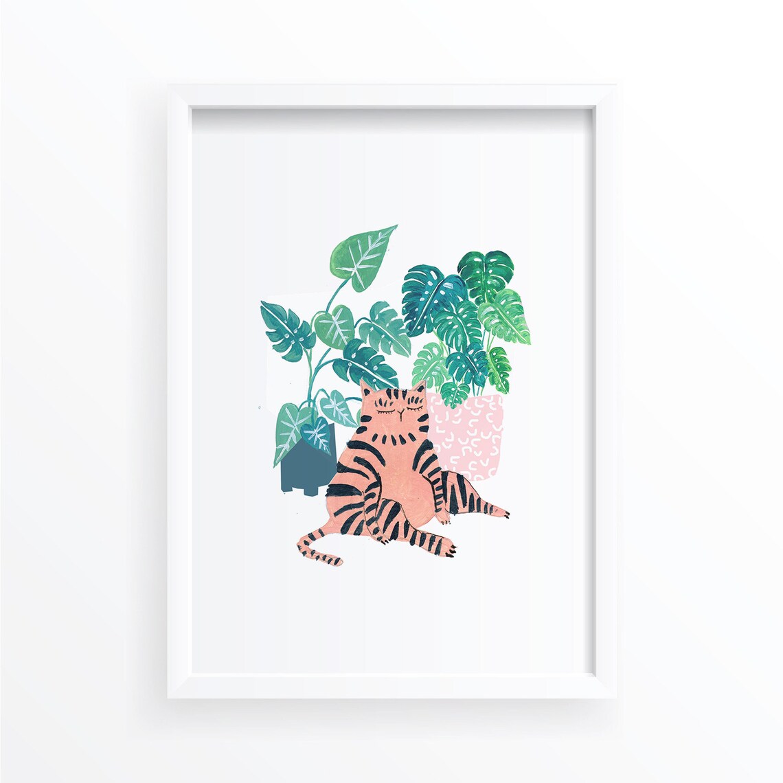 Plant Cat Cat Lover Gift Art Print - Image 5