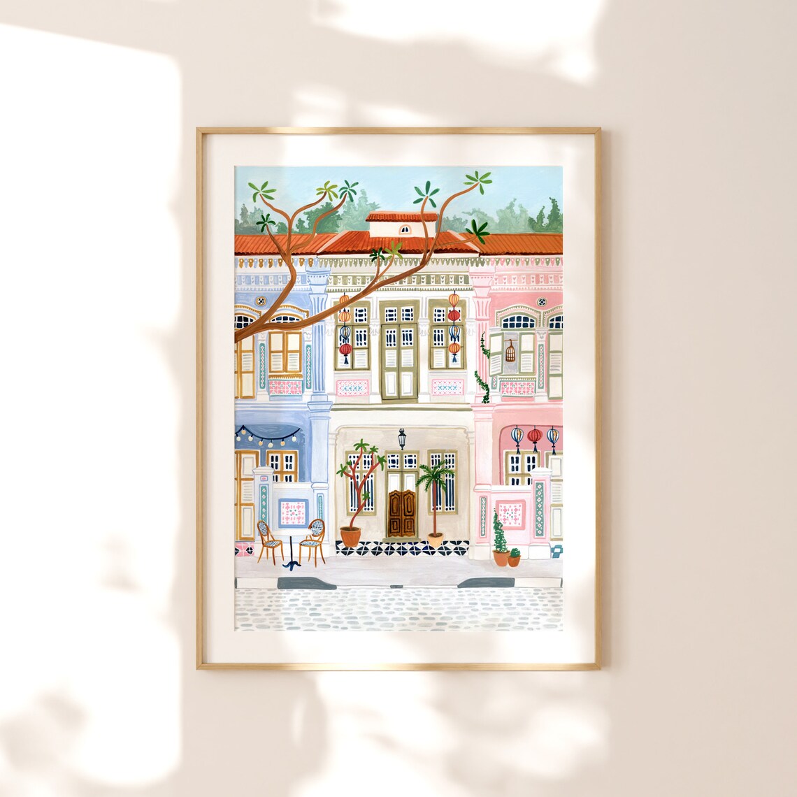 Singapore Peranakan Houses Travel Poster, Southeast Asia - Image 2