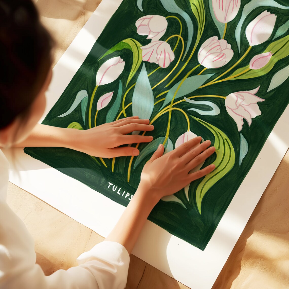 Tulip Flower Market Botanical Print, Vintage Amsterdam - Image 3