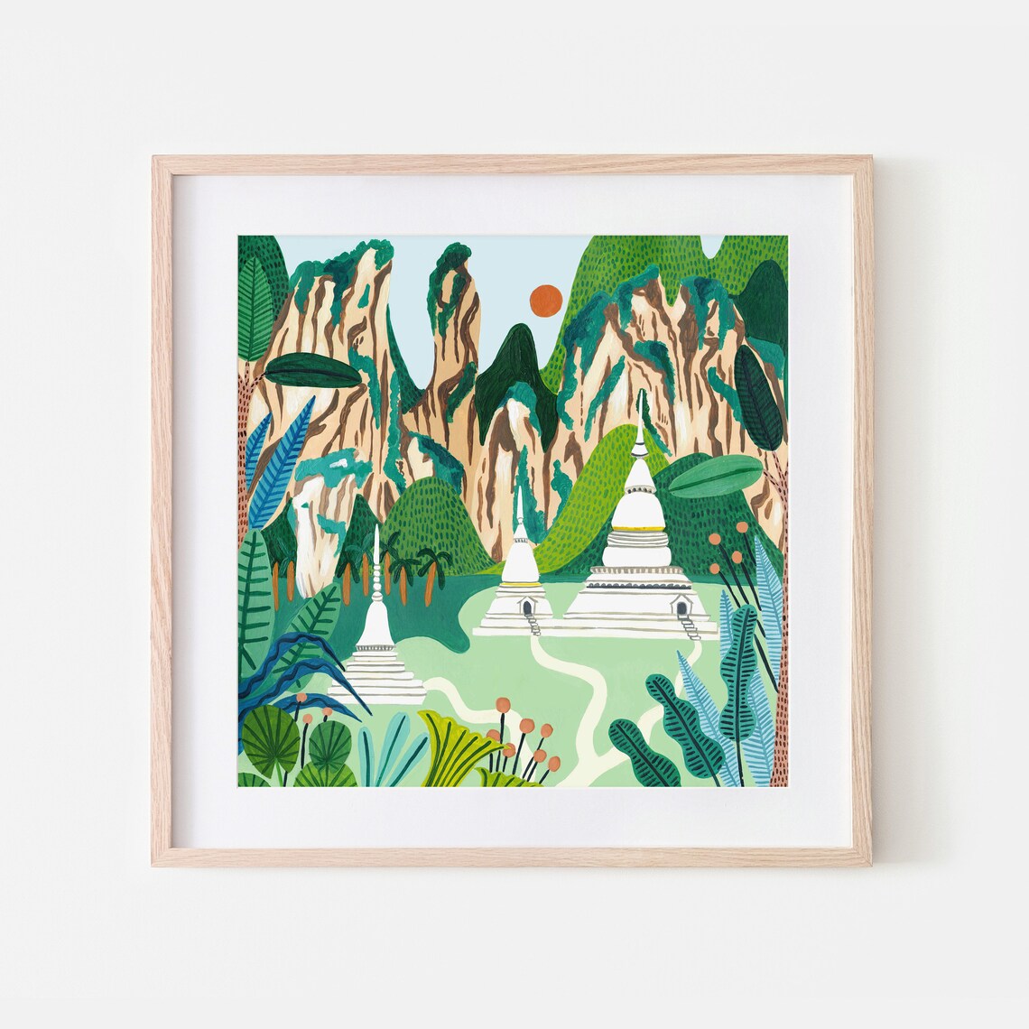 Chiang Mai Temple, Northern Thailand Travel Poster