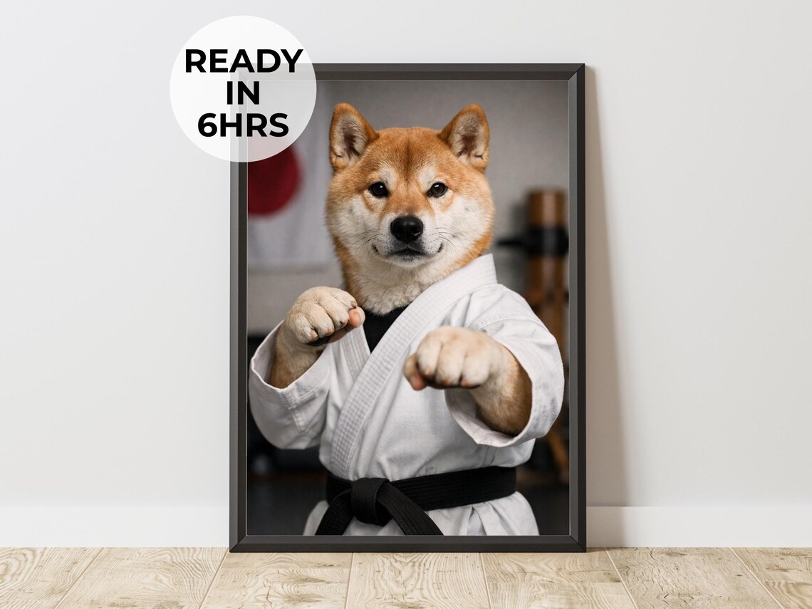 Custom Karate Pet Portrait - Martial Arts Gift