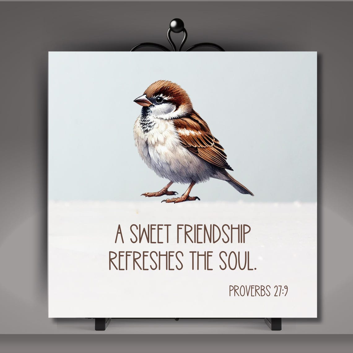 Friendship Gift Ceramic Tile Gift For Christian Proverbs Religious Home Decor Gift Bible Study Or Coworker Gift Trivet Option - Image 5