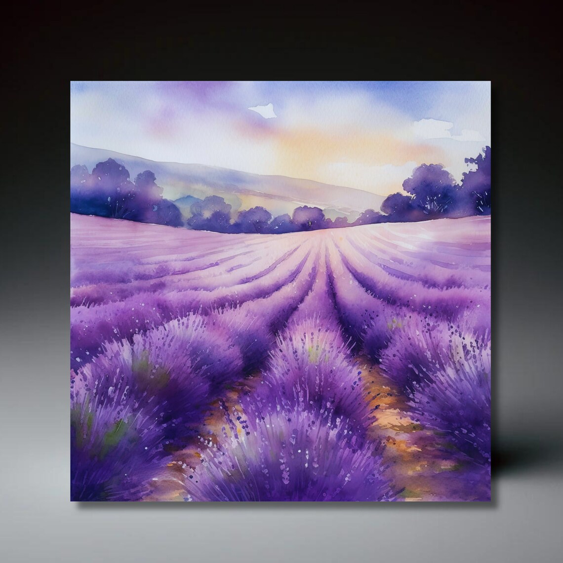Lavender Field Decorative Ceramic Tile Wall Art