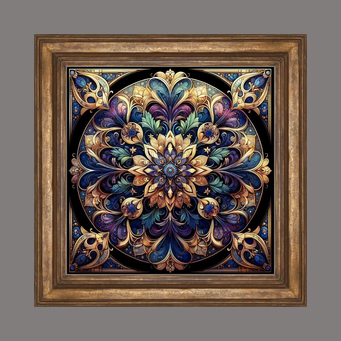 Art Nouveau Ceramic Tile, Vintage-Inspired Wall Art Print - Image 3