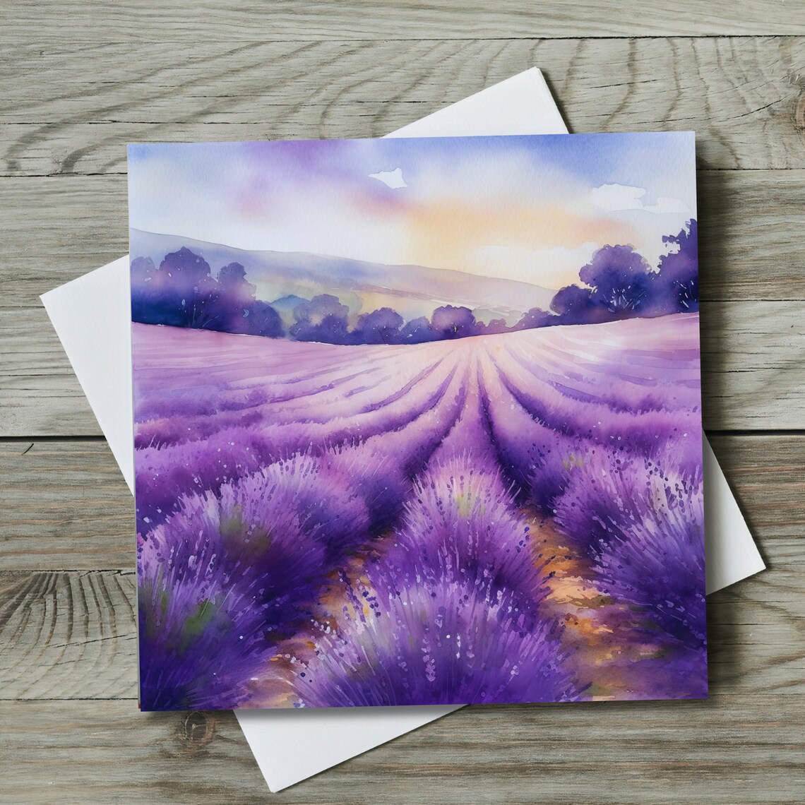 Lavender Field Decorative Ceramic Tile Wall Art - Image 3