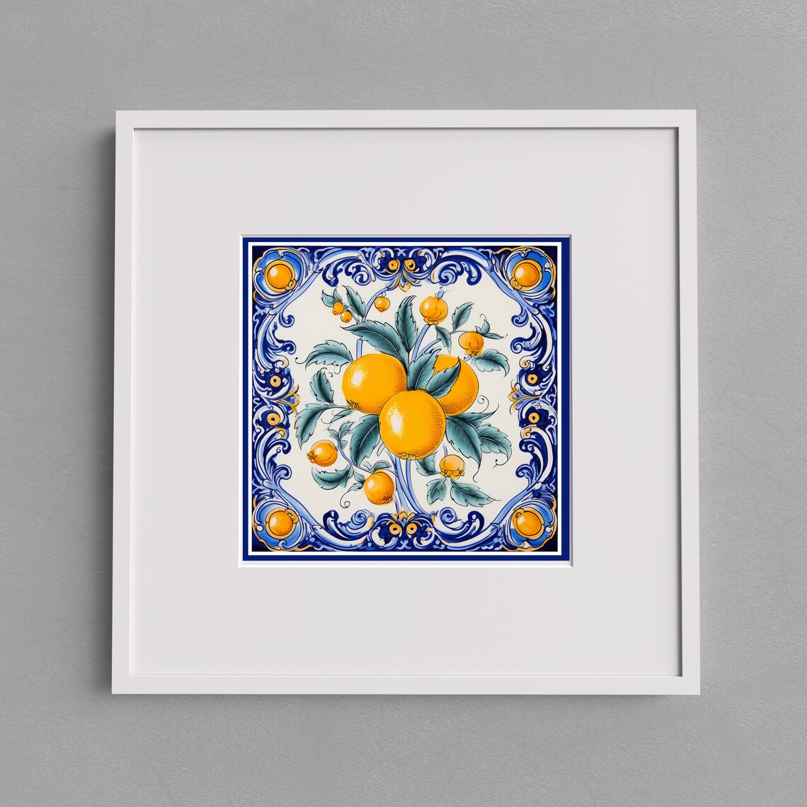 Deruta Style Italian Ceramic Tile, Lemon Kitchen Art - Image 3