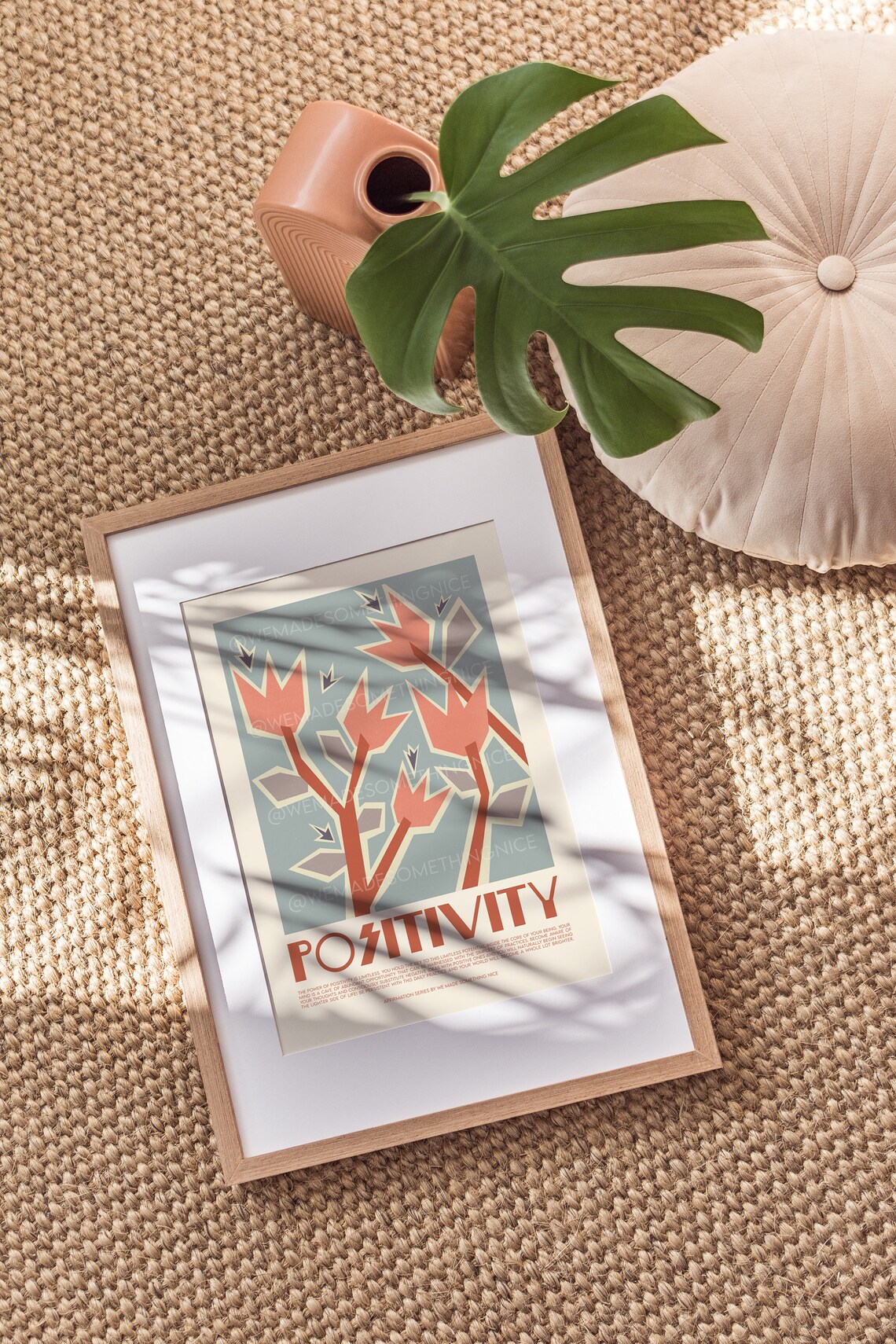Positivity Affirmation Boho Wall Art Print - Image 2