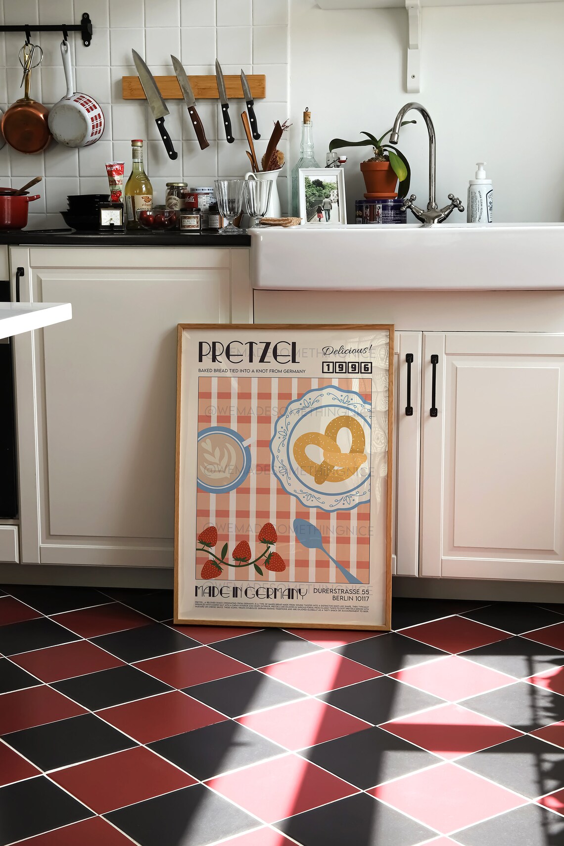Pretzel Poster, Retro Kitchen Art Print - Image 3