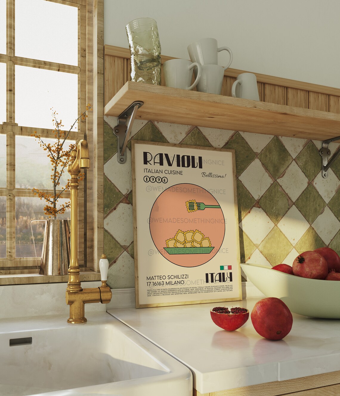 Ravioli Retro Kitchen Art Print, Chef Poster - Image 2