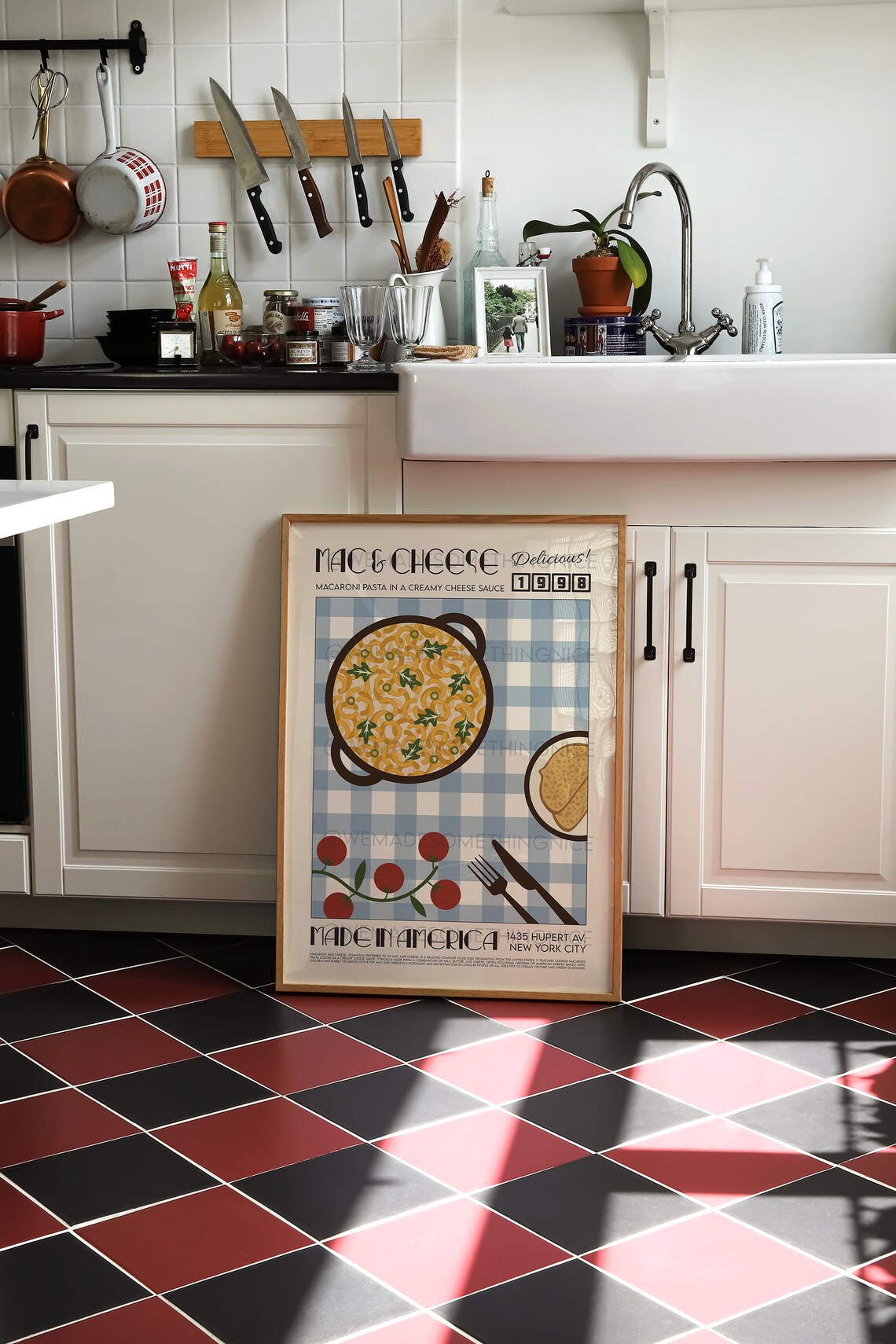 Mac Cheese Poster, Retro Kitchen Art Print - Image 3