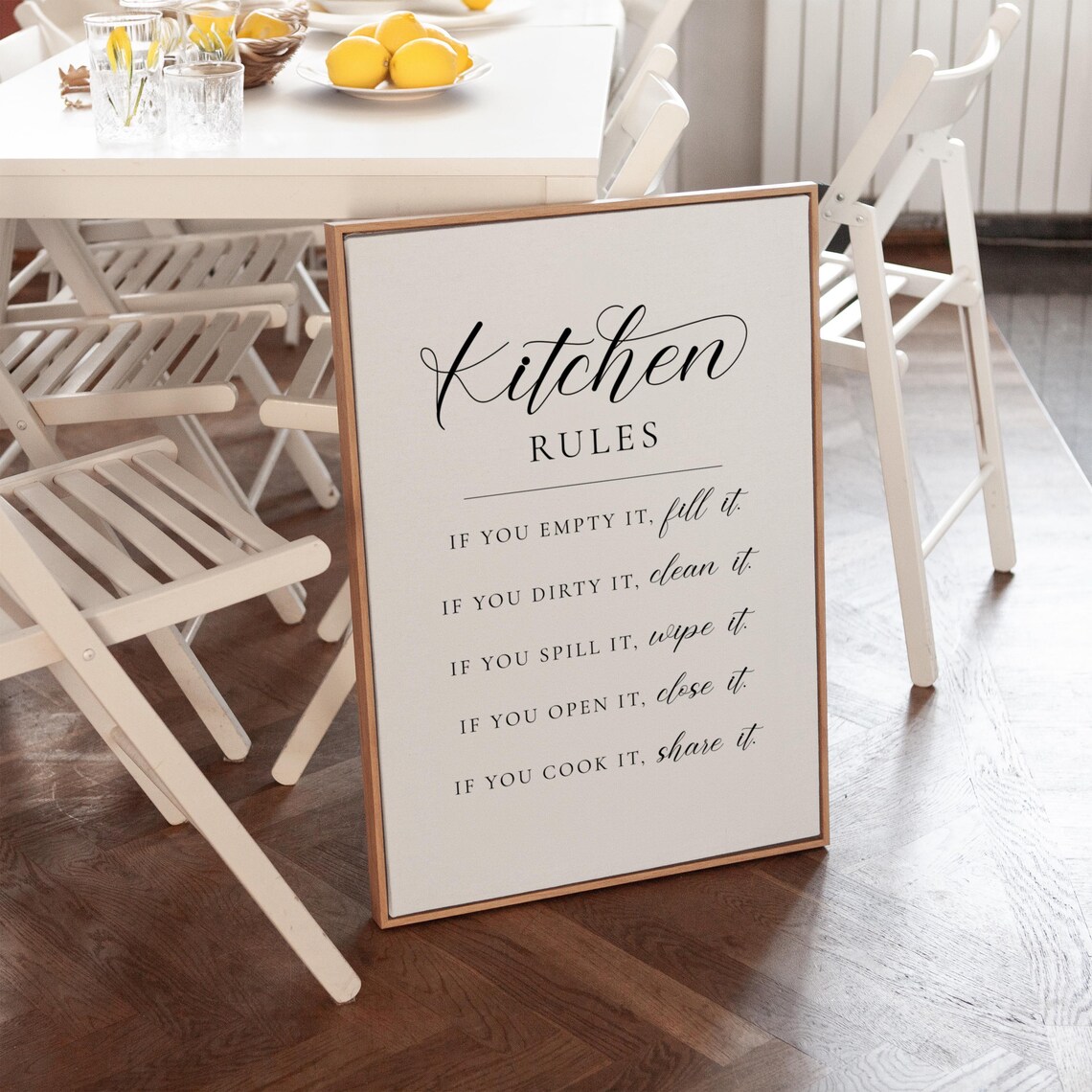 Kitchen Rules Typography, Kitchen Wall Decor - Image 2