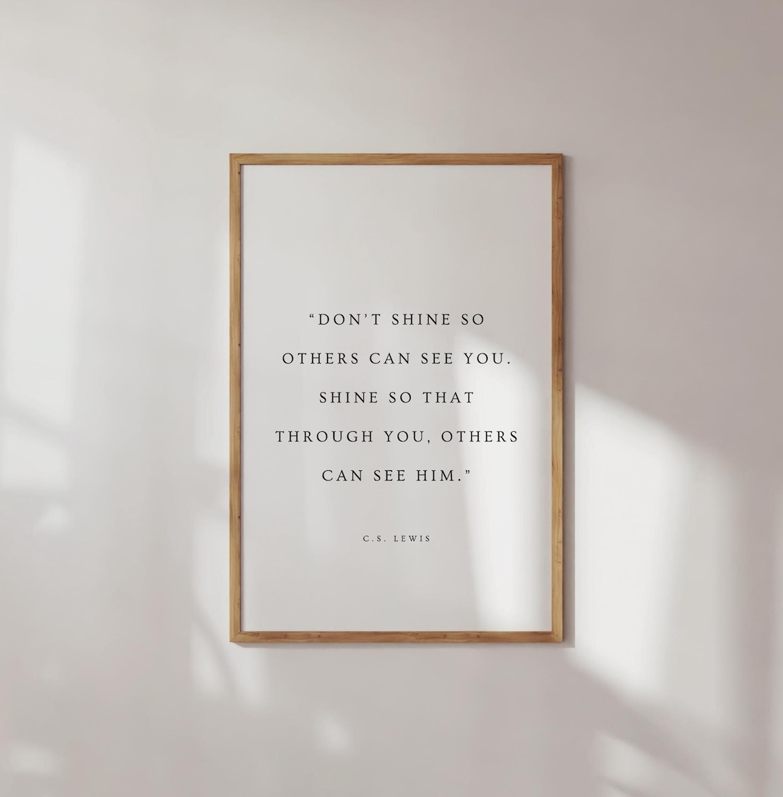 C.S. Lewis Quote, Be The Light Christian Quote