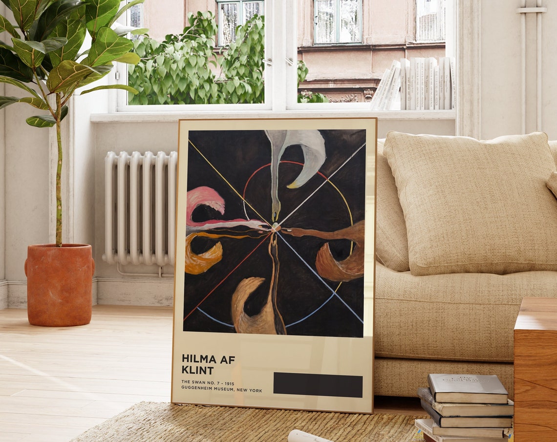 Hilma af Klint The Swan No 7 1915 Abstract Guggenheim Art Print