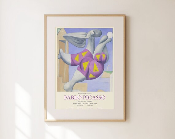 Pablo Picasso Bather with Beach Ball Cubist Exhibition Art Print