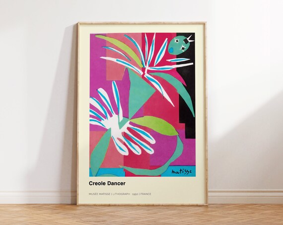 Henri Matisse Creole Dancer 1950 Lithograph Magenta Dancer Art Print