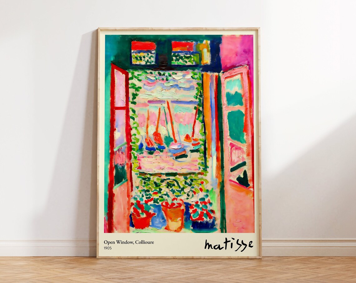 Henri Matisse Open Window Collioure 1905 Fauvist Sailboats Art Print