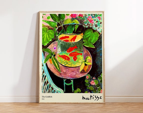 Henri Matisse Print Matisse The Goldfish Print Matisse Art Prints Pet Fish Wall Art Cute Animal Wall Art Large Wall Art For Living Room