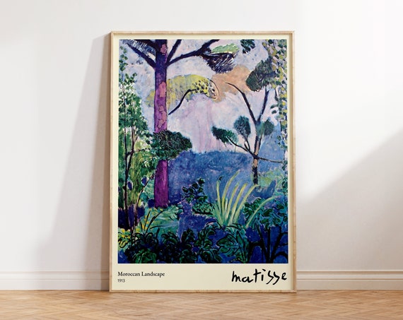 Henri Matisse Print Moroccan Landscape Print Matisse Art Prints Purple Wall Art Landscape Wall Art Large Wall Art For Living Room