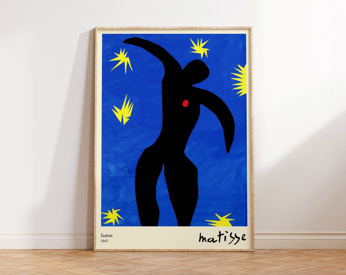 Henri Matisse Icarus 1947 Black Figure Blue Night Stars Art Print - Image 3