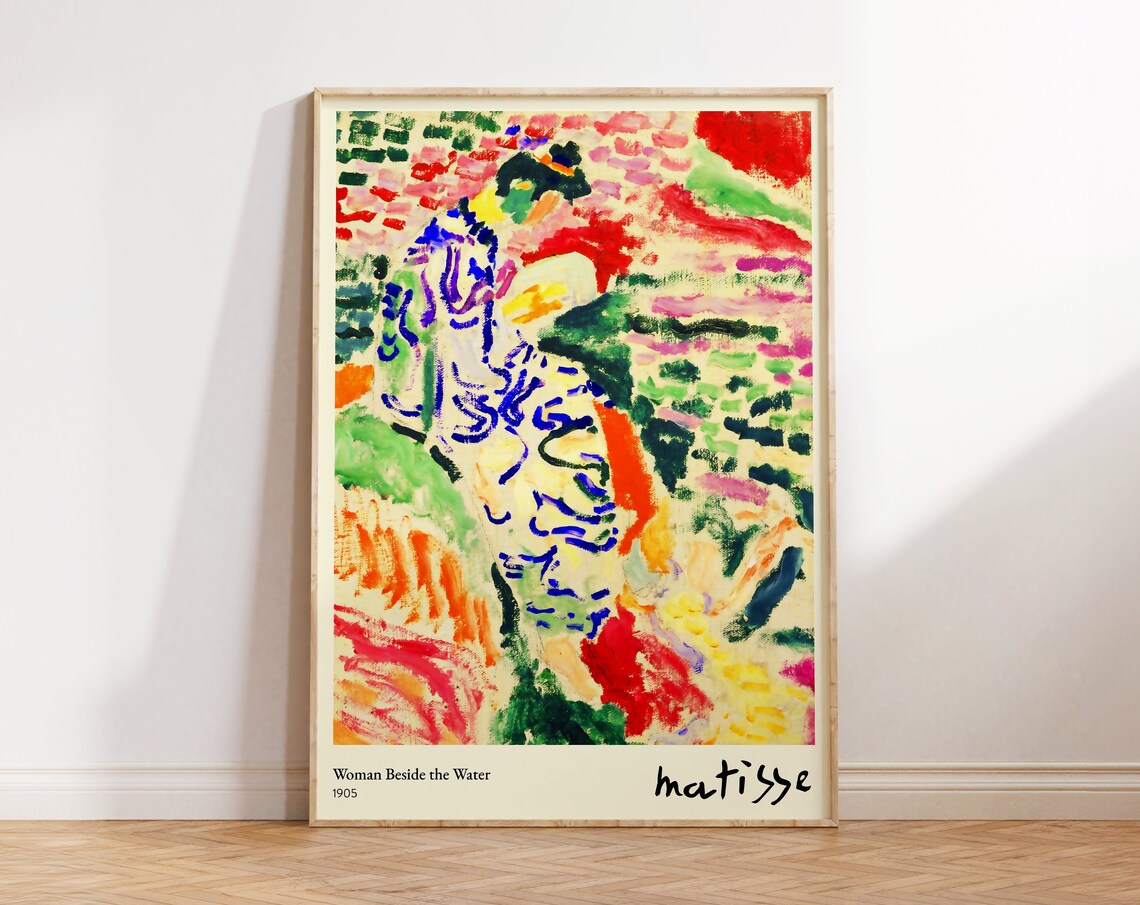 Henri Matisse Woman Beside The Water 1905 Fauvist Colorful Art Print - Image 4